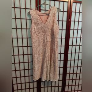 Pink w/white lace dress
